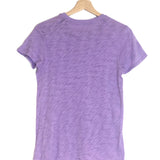 Violet Slub Jersey Schoolboy Crew Neck Tee / ATM - Size S