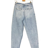 Washed Blue JOPPO Loose Pleated High Rise Cropped Jeans / IRO - Size 38