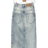 Washed Blue VANDY Paneled Midi Skirt / ISABEL MARANT ETOILE - Size 34