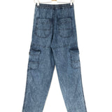 Washed Blue VIAMAO Cotton Cargo Pants / ISABEL MARANT ETOILE - Size 34