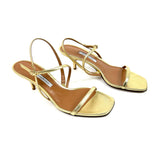 Washed Gold HUGO Kitten Heel Sandal (5cm) / EMME PARSONS - Size 40