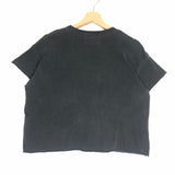 Washed Grey Short Sleeves Boxy Crop Tee / THE GREAT. - Size 0