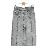 Washed Grey VANDY Paneled Midi Skirt / ISABEL MARANT ETOILE - Size 38