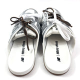 White 530 SL Deco Calf Leather Mules / MIU MIU X NEW BALANCE - Size 41