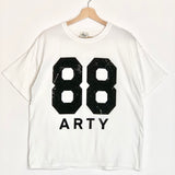 White "88 ARTY" Cotton T-shirt - One Size