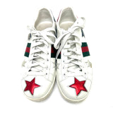 White ACE Star-Embroidered Sneakers / GUCCI - Size 39