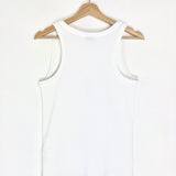 White ALESSIA Ribbed Tank Top / ANINE BING - Size M