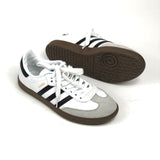 White and Black Stripes SAMBA Vegan / ADIDAS - Size 38