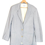 White and Blue Striped BRIGHTON Cotton/Linen Jacket / ROSEANNA - Size 36