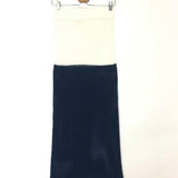 White and Navy PONTO Open Knit Tube Skirt / ENCANTADORE