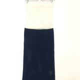 White and Navy PONTO Open Knit Tube Skirt / ENCANTADORE