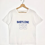 White "Babylone 55" Cotton Short Sleeve T-shirt / SAINT LAURENT - Size XS