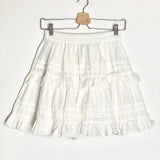 White BLANCA Cotton Ruffled Skirt / BAMBAH - One Size