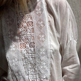 White Lace-Panel Blouse (SS21) / FORTE_FORTE - Size 1