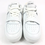 White Calf Leather Laced-up High Top CT-02 Sneakers / CELINE - Size 39
