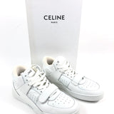 White Calf Leather Laced-up High Top CT-02 Sneakers / CELINE - Size 39