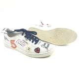 White Canvas Graffiti Low Top Sneakers (+ 3 laces) / CHANEL X PHARRELL - Size 38.5