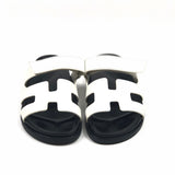 White CHYPRE Leather Sandals / HERMES - Size 39.5