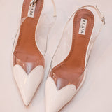 White COEUR Slingback Pumps / ALAIA - Size 38