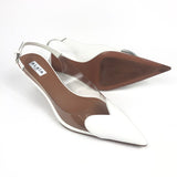 White COEUR Slingback Pumps / ALAIA - Size 38