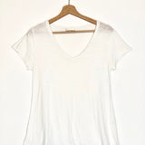White Cotton Blend V-neck T-shirt / AMERICAN VINTAGE - Size S