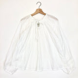 White Cotton Embroidered Blouse / BAMBAH - One Size