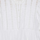 White Cotton Embroidered Shirt / JANE GUSTAVSSON - Size 1