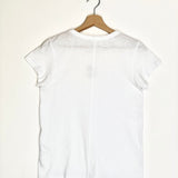 White Cotton Floral Embroidered Tee  / RAG & BONE - Size S