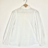 White Cotton Gauze Long Sleeves Shirt / MASSCOB - Size S