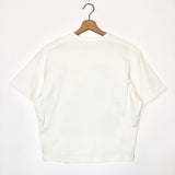 White Cotton Graphic Print Logo T-shirt / CHLOE - Size XS