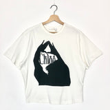 White Cotton Graphic Print Logo T-shirt / CHLOE - Size XS