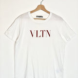 White Cotton Logo Short Sleeves Tee / VALENTINO - Size XS