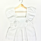 White Cotton Poplin Ruffled Blouse / GANNI - Size 36
