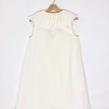 White Cotton Ruffled Sleeveless Dress / CHLOE - Size 36
