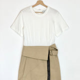 White Paneled Cotton and Twill Dress / 3.1 PHILLIP LIM - Size 6