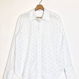 White Crystal Embellished Cotton Blend Shirt / GOOD AMERICAN - Size US 00/0