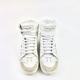 White DIOR STAR Leather High-Top Lace-Up Sneakers / CHRISTIAN DIOR - Size 36