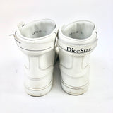 White DIOR STAR Leather High-Top Lace-Up Sneakers / CHRISTIAN DIOR - Size 36