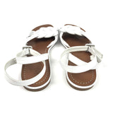 White ELLA Braided Strap Flat Sandals / CHRISTIAN LOUBOUTIN - Size 37