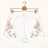 White Embroidered Beach Shorts / HERMES - Size M