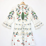 White Embroidered PITANGA Mini Dress / FARM RIO - Size S