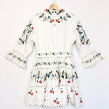 White Embroidered PITANGA Mini Dress / FARM RIO - Size S