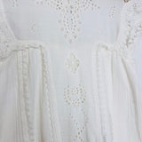 White English Embroidered  Mini Dress / MASSCOB - Size XS