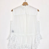 White English Embroidered Sleeveless Top / ISABEL MARANT - Size 34