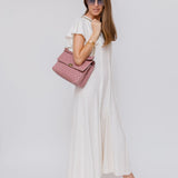 White EVETTE Crepe V-neck Flutter Sleeves Midi Dress / ULLA JOHNSON - Size US 4