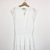 White Eyelet Cover-up KERI Mini Dress / MELISSA ODABASH - Size S