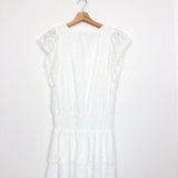 White Eyelet Cover-up KERI Mini Dress / MELISSA ODABASH - Size S