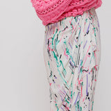 White FABIANA Paint-print Stretch-silk Midi Skirt / ISABEL MARANT - Size 36