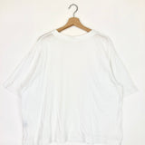 White FAKOBAY Round Neck Cotton Tee / AMERICAN VINTAGE - Size M/L