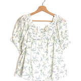 White Farley Floral Organic Cotton Top / DOEN - Size S